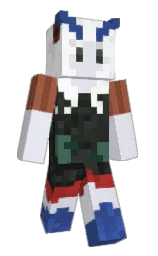 whisper and white Minecraft skin — Slim model — first worn by CosmicIsLost