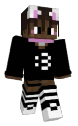 black and white Minecraft skin — Classic model