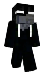 black and blue charcoal Minecraft skin — Classic model — first worn by Tamariiiiii