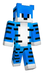 azure radiance and black Minecraft skin — Classic model — first worn by JUFEVAR13