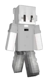 silver and white Minecraft skin — Slim model — first worn by Maks7210