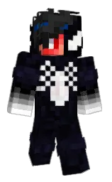 mine shaft and black Minecraft skin — Slim model
