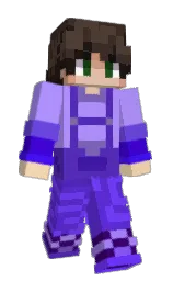 mauve and purple heart Minecraft skin — Slim model