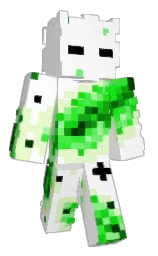 white and black Minecraft skin — Classic model