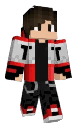 black and cod gray Minecraft skin — Classic model — first worn by medvee