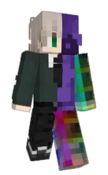 outer space and royal purple Minecraft skin — Slim model