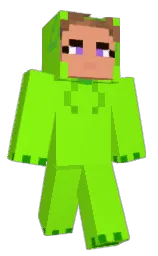black and forest green Minecraft skin — Slim model — first worn by MissJellybee