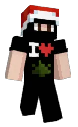 Fundaca0's Minecraft skin wearing the Menace cape