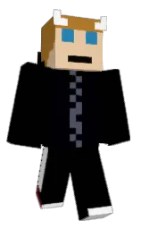 black and royal blue Minecraft skin — Classic model — first worn by Vexten_Nyvorn