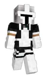 white and cod gray Minecraft skin — Slim model — first worn by ArchiveTenne