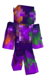 electric violet and purple Minecraft skin — Classic model