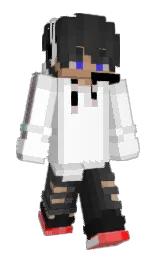 white and mercury Minecraft skin — Classic model — first worn by DINO_3418