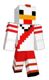 white and crimson Minecraft skin — Classic model — first worn by Murex73