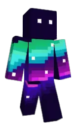 black rock and deep blue Minecraft skin — Classic model