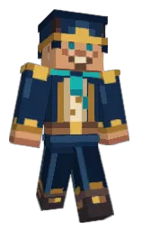 blue zodiac and cocoa brown Minecraft skin — Classic model