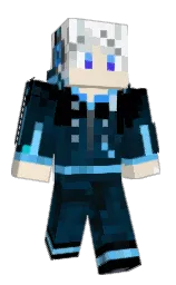 prussian blue and black Minecraft skin — Classic model