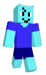 aquamarine and blue Minecraft skin — Classic model