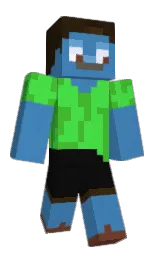 steel blue and black Minecraft skin — Classic model