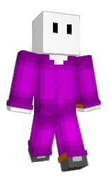 white and purple Minecraft skin — Classic model