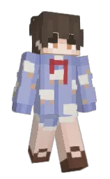 KamiCat's Minecraft skin wearing the Aurora cape