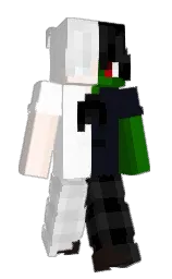 white and cinder Minecraft skin — Slim model — first worn by TheSlxyer