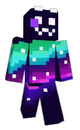 black rock and deep blue Minecraft skin — Classic model — first worn by yadooflamii