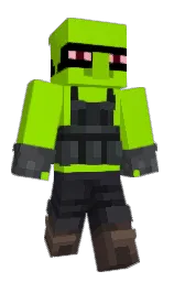 chartreuse and shark Minecraft skin — Classic model