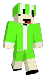 double pearl lusta and bright green Minecraft skin — Classic model
