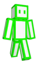 green and white Minecraft skin — Classic model