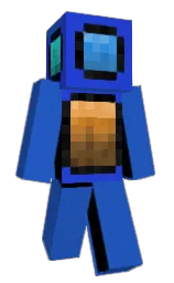 cerulean blue and persian blue Minecraft skin — Classic model