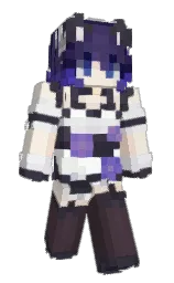 blackcurrant and ship gray Minecraft skin — Slim model — first worn by Illusory_Sea