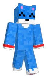 white and dodger blue Minecraft skin — Classic model