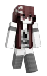 white and asphalt Minecraft skin — Slim model — first worn by eaven
