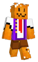 tahiti gold and electric violet Minecraft skin — Classic model