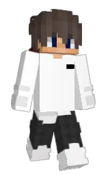 white and taupe Minecraft skin — Slim model — first worn by JujuRexx