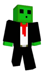black and white Minecraft skin — Classic model
