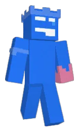 black and dodger blue Minecraft skin — Classic model