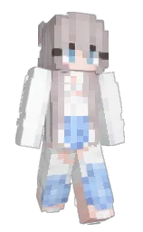 white and porcelain Minecraft skin — Classic model