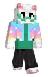 prestyBX's Minecraft skin wearing the Aurora cape