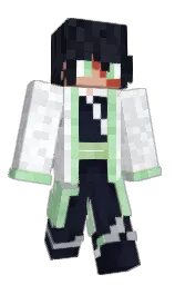 mirage and white Minecraft skin — Classic model — first worn by SWORDYYYYY