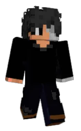black and ebony Minecraft skin — Classic model — first worn by Mesmorise