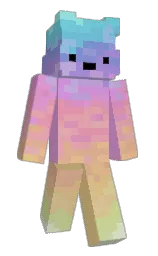 Jelln's Minecraft skin wearing the Aurora cape
