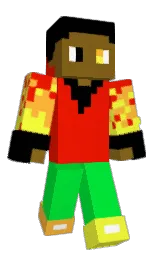 scarlet and malachite Minecraft skin — Classic model