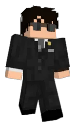 peach orange and cod gray Minecraft skin — Classic model — first worn by DOGPapitaro