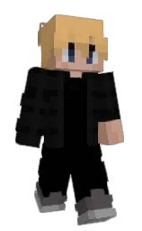 black and cod gray Minecraft skin — Classic model