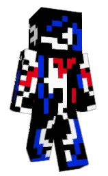 black and white Minecraft skin — Classic model