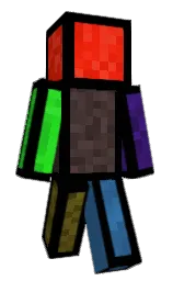 black and cocoa brown Minecraft skin — Classic model