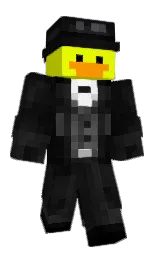 chartreuse yellow and cod gray Minecraft skin — Classic model — first worn by LunarxXP