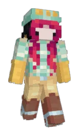 thunder and harvest gold Minecraft skin — Slim model — first worn by OyasumiLiv