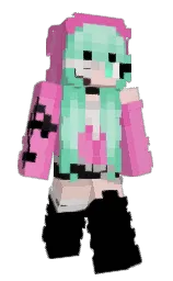 black and carissma Minecraft skin — Slim model — first worn by KokoCheshire